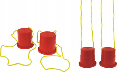 Lodër ekuilibri Maxwel Plastic Stilts, 6 palë, plastike, të kuqe