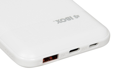 Power Bank iBOX PB10, 10000 mAh, i bardhë