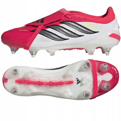 Këpucë futbolli Adidas Predator Pro SG, për fusha me tokë të butë, për burra, rozë me të bardhë