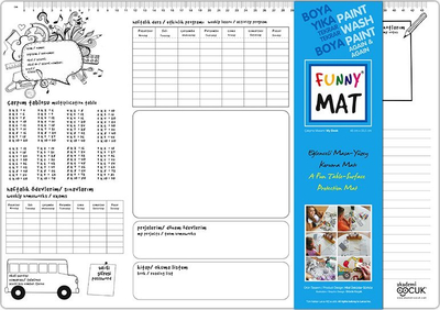Mbrojtëse tavoline Funny Mat Organizer, 68x48cm, plastike, e bardhë