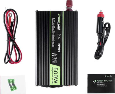 Konvertues i tensionit të makinës Green Cell 24V në 230V, 500W / 1000W