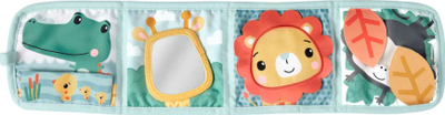 Lodër për bark Fisher-Price Newborn Tummy Time, panel loje i palosshëm, gjëra shqisore, shumëngjyrëshe