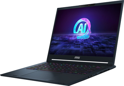 Laptop MSI Stealth 14 AI Studio A1VFG, Core Ultra 7, 16GB RAM 1TB SSD, blu e errët