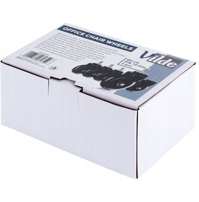 Rrota karrige Orion VILDE, set 5 copë, diametër 5 cm, kauçuk, të zeza
