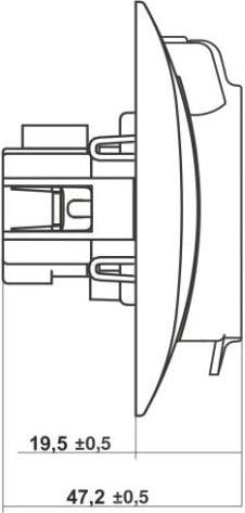 Prizë e jashtme Karlik Logo 11LGPB-1z, IP44, me mbrojtje nga spërkatjet, grafit