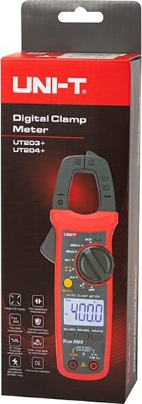 Ampermetër me kapëse UNI-T UT204+, True RMS, 600A, i kuq