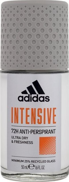 Deodorant roll-on Adidas Intensive, 72 orë antiperspirant, për burra, 50 ml