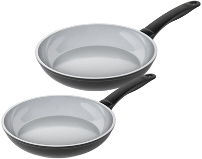 Tigan Medial Kuhn Rikon EASY CERAMIC, set 24 cm 28 cm, veshje qeramike, i zi
