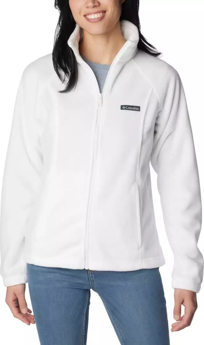 Xhup polar Columbia Benton Springs Full Zip W, për goca, i bardhë