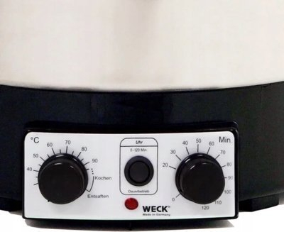 Dispenser për pije të nxehta Weck, çelik inox, i zi
