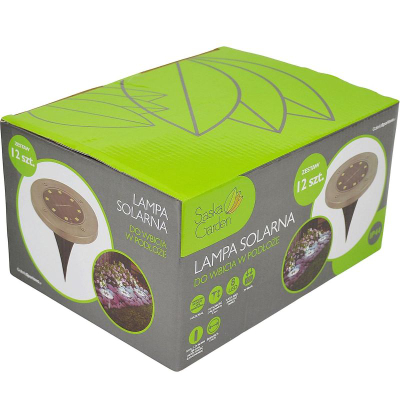Llambë dielli për kopsht Saska Garden, 8 LED SMD, set me 12 copë, ngjyrë argjendtë