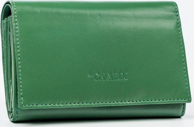 Portofol gocash Cavaldi, lëkurë natyrale, RFID, jeshil