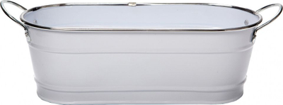 Vazo dekorative White Silver, 32.5 x 10.5 x 11 cm, e bardhë argjend