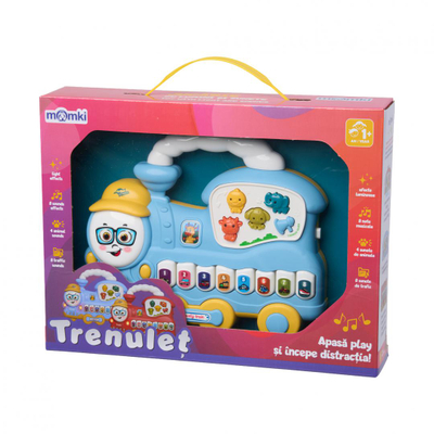 Tren lodër MOMKI, me drita, me tinguj, shumëngjyrësh