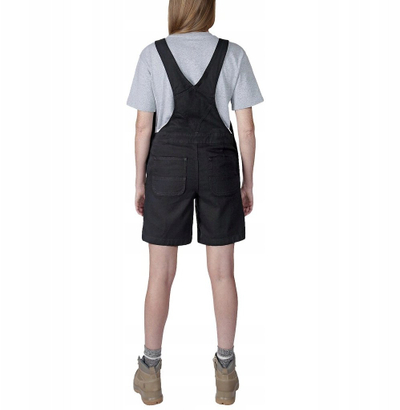 Панталони тuta Carhartt Rugged Flex Canvas Bib Shorts, за жени, величина M, црни