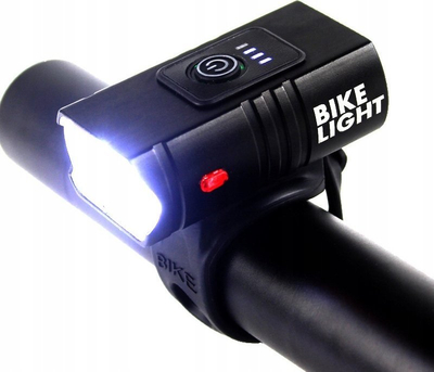 Set drita biçiklete LED, 1600lm, e rikarikueshme, metalike