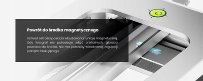 Slider automatik për kamera Zeapon Evo D60, trup alumini, motor brushless, gri