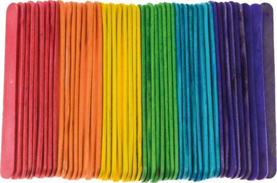 Shkopinj kreativë Brewis Colorful Sticks, 11.4 cm, set me 50 copë, shumëngjyrëshe