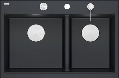 Lavaman kuzhine GraniteQ MARC 120 Workstation, 2 vaska, 760x500 mm, i zi