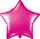 Balon dekorativ PartyDeco Star, 48 cm, folie, rozë e errët