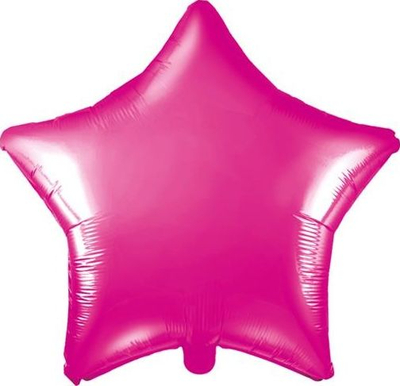 Balon dekorativ PartyDeco Star, 48 cm, folie, rozë e errët