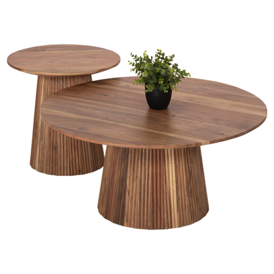 Set Rajjeh 2 tavolina kafe rrumbullakët Φ50&Φ60cm (HM11943)