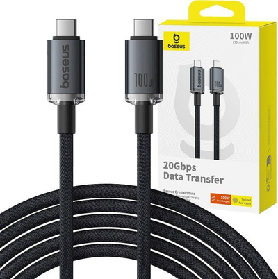 USB Ц кабел Baseus USB3.2, 20Gbps, 100W, црн