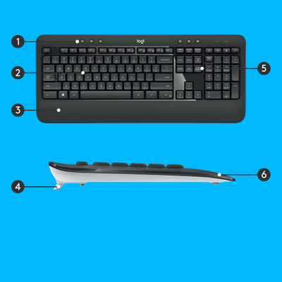 Set tastjere dhe mausi Logitech MK540 ADVANCED, wireless, i zi