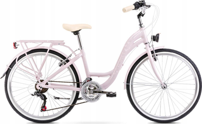Biçikletë për fëmijë Romet Panda 1.0, 24", Shimano 21 shpejtësi, heather e bardhë