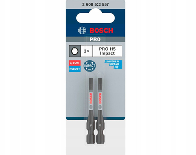 Set bit kaçavidë Bosch Pro Hex, 5 mm, 55 mm, paketë 2 copë