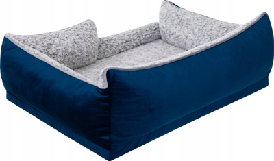Shtrat për qen Flamingo Dog Bed New York M, i rehatshëm, bezhë me motive qenushësh