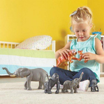 Set lodrash Learning Resources Mommas and Babies Jumbo Jungle Animals, figurina plastike, për kalamaj 3+