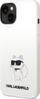 Futrollë Karl Lagerfeld KLHCP14MSNCHBCH për iPhone 14 Plus, silikon, e bardhë