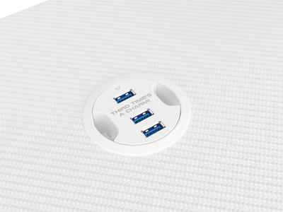 Tavolinë Genesis Holm 320, RGB LED, e bardhë