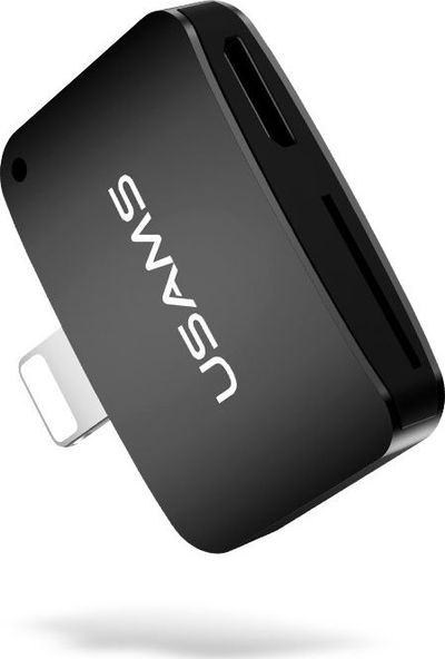 Adapter USAMS 2n1 Lightning Micro USB, lexues karte SD, 128GB, i zi