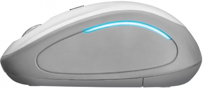 Бежичен глушец Trust Yvi FX, оптички 1600 DPI, бел