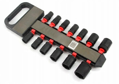Set çelësa goditës Forsage Impact 1/2", 10-32mm, 13 copë, i zi