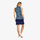 Bluzë golfi për goca Monarch Wave Mockneck, pa mëngë, material performance, blu me motiv