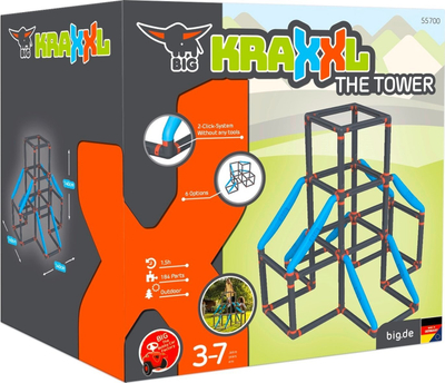 Strukturë ngjitjeje BIG Kraxxl The Tower, 3 kate, 140 cm, shumëngjyrëshe