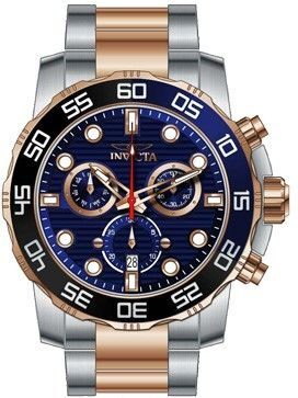 Orë dore për meshkuj Invicta Pro Diver SCUBA Quartz 33301, e argjendtë/artë