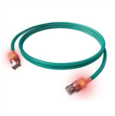 Kabllo rrjeti EasyLan S/FTP DualBoot LED Cat.6A, RJ45 RJ45, 7.5m, ngjyrë turkeze