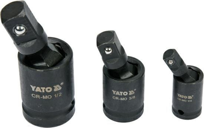 Set unazash universale YATO YT-10643, 1/4" 3/8" 1/2", çelik krom-molibden, gri mat