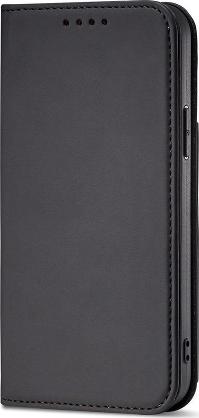 Këllëf magnetik me karta për Samsung Galaxy S23, tip libër, lëkurë ekologjike, i zi