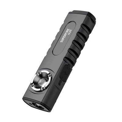 Dritë dore SuperFire G20, 470 lm, rikarikueshme USB, e zezë