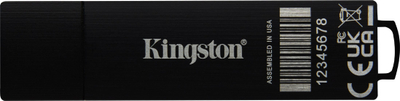 USB flash Kingston IronKey D500S, 128GB, AES 256 bit, e zezë