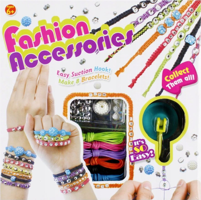 Set kreativ për byzylykë Mega Creative 531535, rruaza shumëngjyrëshe, për kalamaj