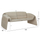 Sofa Laforge me kornizë metalike 160x80x63cm (HM9680.03), bezhë