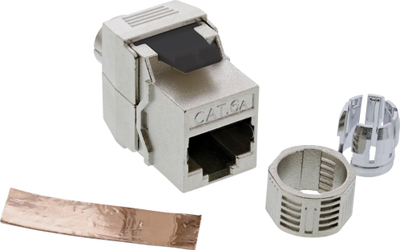 Modul rrjeti InLine RJ45 Keystone Jack, Cat6a, Snap In, i bardhë
