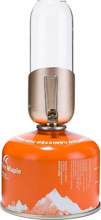 Lampë kampi me gaz Fire-Maple Orange, filetë EN417, 4 g në orë, ngjyrë portokalli