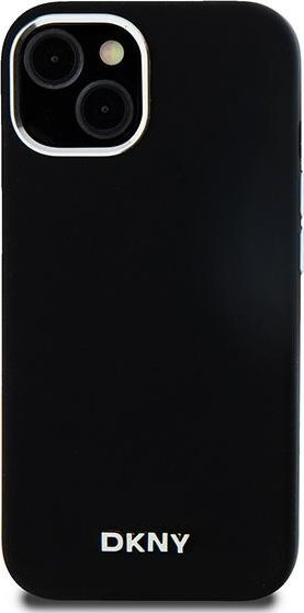 Kapak telefoni DKNY Liquid Silicone Magsafe për iPhone 15, plastik, i zi